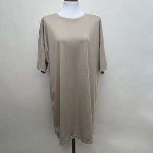 Missguided Women's Shift Dress Size 12 Khaki Beige NWT‎